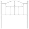 vidaXL T&ecirc;te de lit de remplacement m&eacute;tal blanc 90 cm