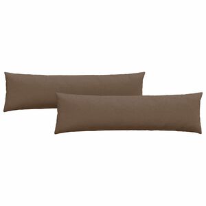 vidaXL Coussins de canap&eacute; 2 pcs Marron 145 x 40 cm tissu