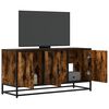 vidaXL Meuble TV chêne fumé 100x35x50 cm bois d'ingénierie et métal