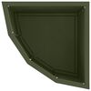 vidaXL Jardinière d'Angle Vert olive 30 x 30 x 35 cm Acier