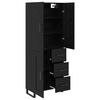 vidaXL Haut Armoire avec tiroir 2 pcs Ch&ecirc;ne noir 69,5 x 34 x 180 cm