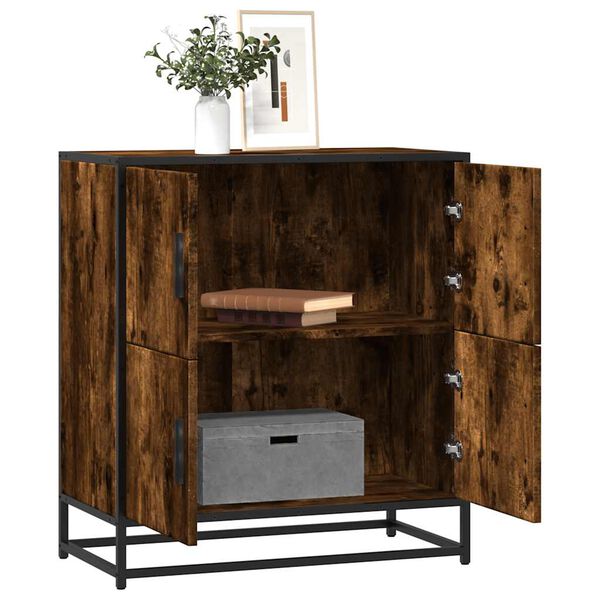 vidaXL Buffet ch&ecirc;ne fum&eacute; 68x35x76 cm bois d'ing&eacute;nierie