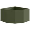 vidaXL Jardinière d'Angle Vert olive 60 x 60 x 35 cm Acier