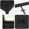 vidaXL Ensemble de salle &agrave; manger pour jardin 5 pcs Noir Poly rotin