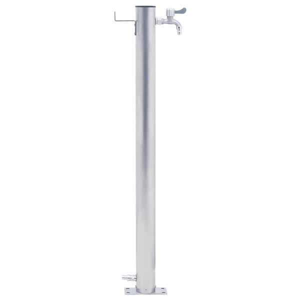 vidaXL Colonne à eau de jardin 80 cm acier inoxydable rond