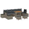 vidaXL Ensemble de canap&eacute; de jardin 10 pcs Gris Poly rotin