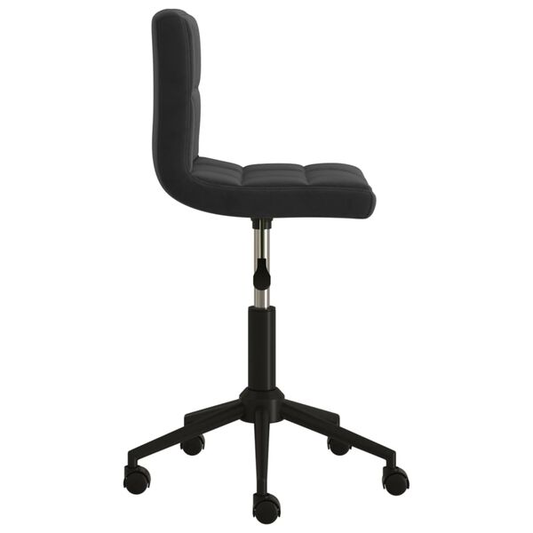 vidaXL Chaise pivotante de salle &agrave; manger Noir Velours