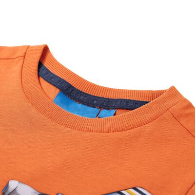 T-shirt enfants manches longues orange foncé 92