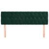 vidaXL T&ecirc;tes de lit Vert fonc&eacute; 160x7x78/88 cm Velours