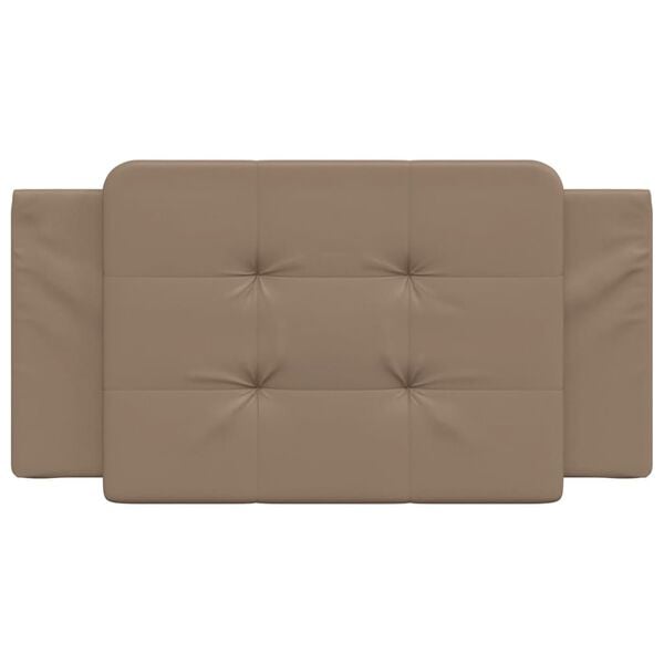 vidaXL Coussin de t&ecirc;te de lit Zadar cappuccino 100 cm similicuir