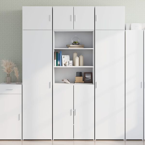 vidaXL Armoire de rangement blanc 70x42,5x225 cm bois d'ing&eacute;nierie