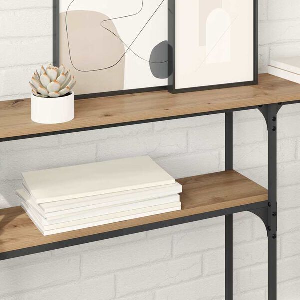 vidaXL TableConsole Ch&ecirc;ne artisanal 145 x 22,5 x 75 cm