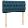 vidaXL Cadre de lit ottoman avec matelas bleu fonc&eacute; 90x190 cm velours
