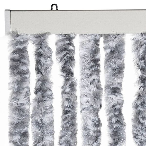 vidaXL Moustiquaire Blanc et gris 100x220 cm Chenille