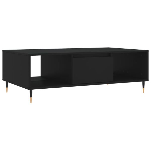 vidaXL Table basse noir 104x60x35 cm bois d'ingénierie