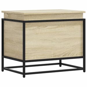 vidaXL Bo&icirc;te de rangement avec couvercle ch&ecirc;ne sonoma bois ing&eacute;nierie