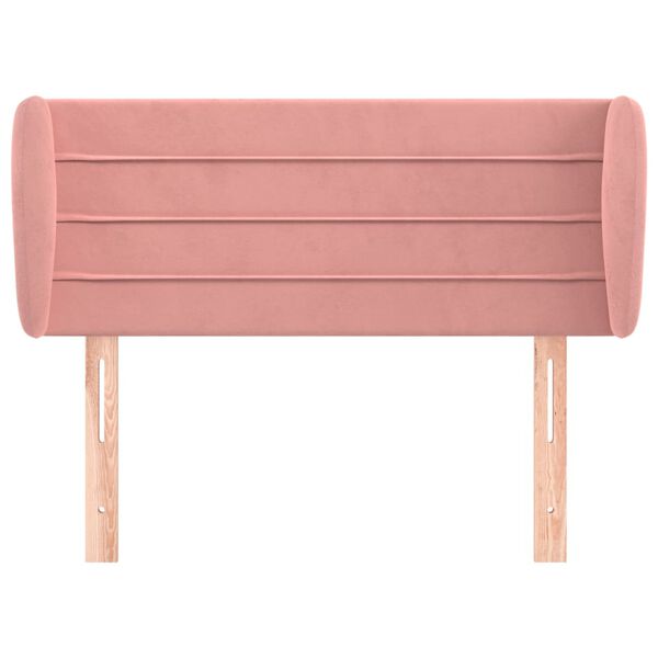 vidaXL Tête de lit avec oreilles Rose 83x23x78/88 cm Velours