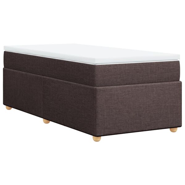 vidaXL Sommier &agrave; lattes de lit avec matelas Marron fonc&eacute; 100x200 cm