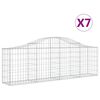 vidaXL Paniers &agrave; gabions arqu&eacute;s 7 pcs 200x30x60/80 cm Fer galvanis&eacute;