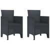 vidaXL Chaise de jardin 2 pc Anthracite Polypropyl&egrave;ne