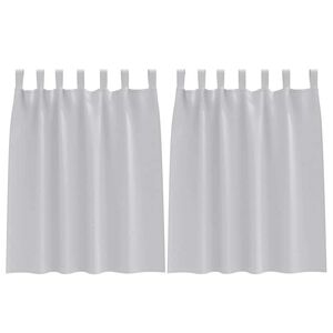 vidaXL Rideaux occultants avec anneaux 2 pcs Gris clair 140 x 140 cm