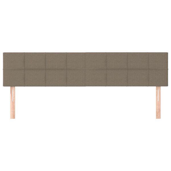 vidaXL T&ecirc;tes de lit 2 pcs Taupe 90x5x78/88 cm Tissu
