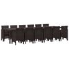 vidaXL Ensemble de salle &agrave; manger pour jardin 13 pcs Marron
