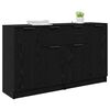 vidaXL Buffets 2 pcs Ch&ecirc;ne noir 60 x 30 x 70 cm Bois d'ing&eacute;nierie