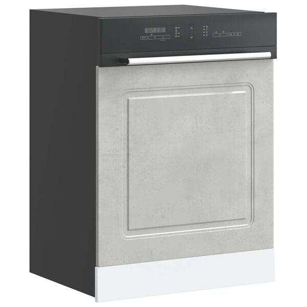 vidaXL Panneau de lave-vaisselle Kalmar gris b&eacute;ton 60x1,5x67 cm