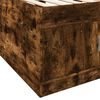 vidaXL Lit de jour avec tiroirs sans matelas chêne fumé 100x200 cm