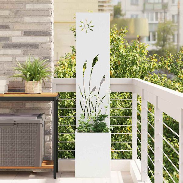 vidaXL &Eacute;cran de confidentialit&eacute; de jardin Fretwork Blanc 32 x 150 cm