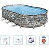Bestway Ensemble de piscine ovale Power Steel Comfort 610x366x122 cm