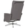 vidaXL Fauteuil inclinable de massage repose-pieds gris similicuir