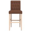 vidaXL Chaises de bar lot de 2 bois massif d'h&eacute;v&eacute;a et tissu
