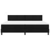 vidaXL Lit &agrave; ressorts avec matelas Noir 200 x 200 cm tissu