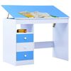 vidaXL Bureau pour enfants Inclinable Bleu et blanc