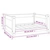 vidaXL Lit pour chien Marron miel 65,5x50,5x28 cm Bois de pin solide