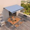 vidaXL Auvent r&eacute;tractable automatique 400x350 cm Bleu et blanc