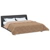 vidaXL Duvet d'&eacute;t&eacute; simple Matelass&eacute; Taupe 220 x 260 cm