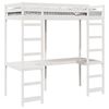 vidaXL Cadre de lit mezzanine Blanc 75 x 190 cm Pin massif