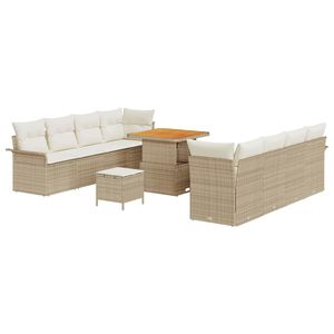 vidaXL Ensemble de canap&eacute; de jardin Beige et cr&egrave;me 80 x 80 x 71 cm
