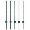 vidaXL Poteaux de clôture 5 pcs Vert 80 cm Acier