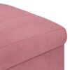 vidaXL Pouf de rangement avec coussin Rose 40 x 40 x 45 cm Velours