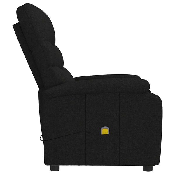 vidaXL Fauteuil de massage Noir Tissu