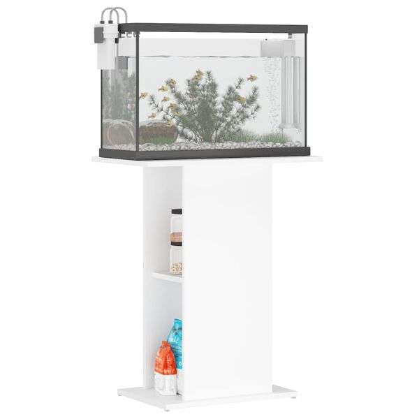 vidaXL Support pour aquarium blanc 60,5x36x72,5 cm bois d'ing&eacute;nierie