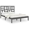 vidaXL Cadre de lit sans matelas gris bois massif 140x190 cm
