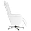 vidaXL Fauteuil inclinable de massage repose-pieds blanc similicuir