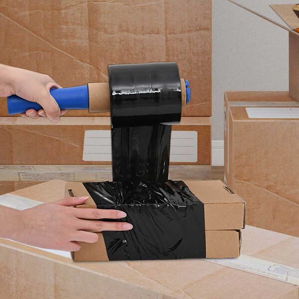 vidaXL Films étirables 50 pcs noir 23 μm 10 cm x 150 m