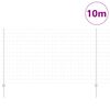vidaXL Cl&ocirc;ture avec poteau Argent&eacute; 1,4 x 10 m Acier