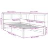 vidaXL Lit biblioth&egrave;que sans matelas cire marron 90x200 cm pin massif